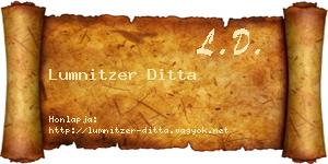 Lumnitzer Ditta névjegykártya